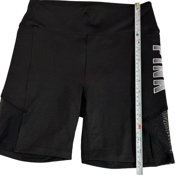 Pink Active Women's High Waist Workout Solid Black Bike Shorts Size Small - Picture 7 of 8